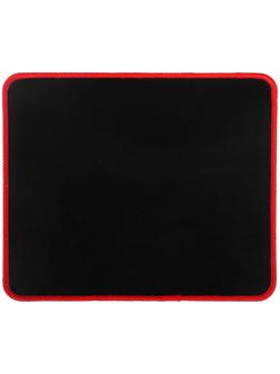 Коврик для мыши, игровой, 25×21×0.15 см, оверлок, чёрно-красный