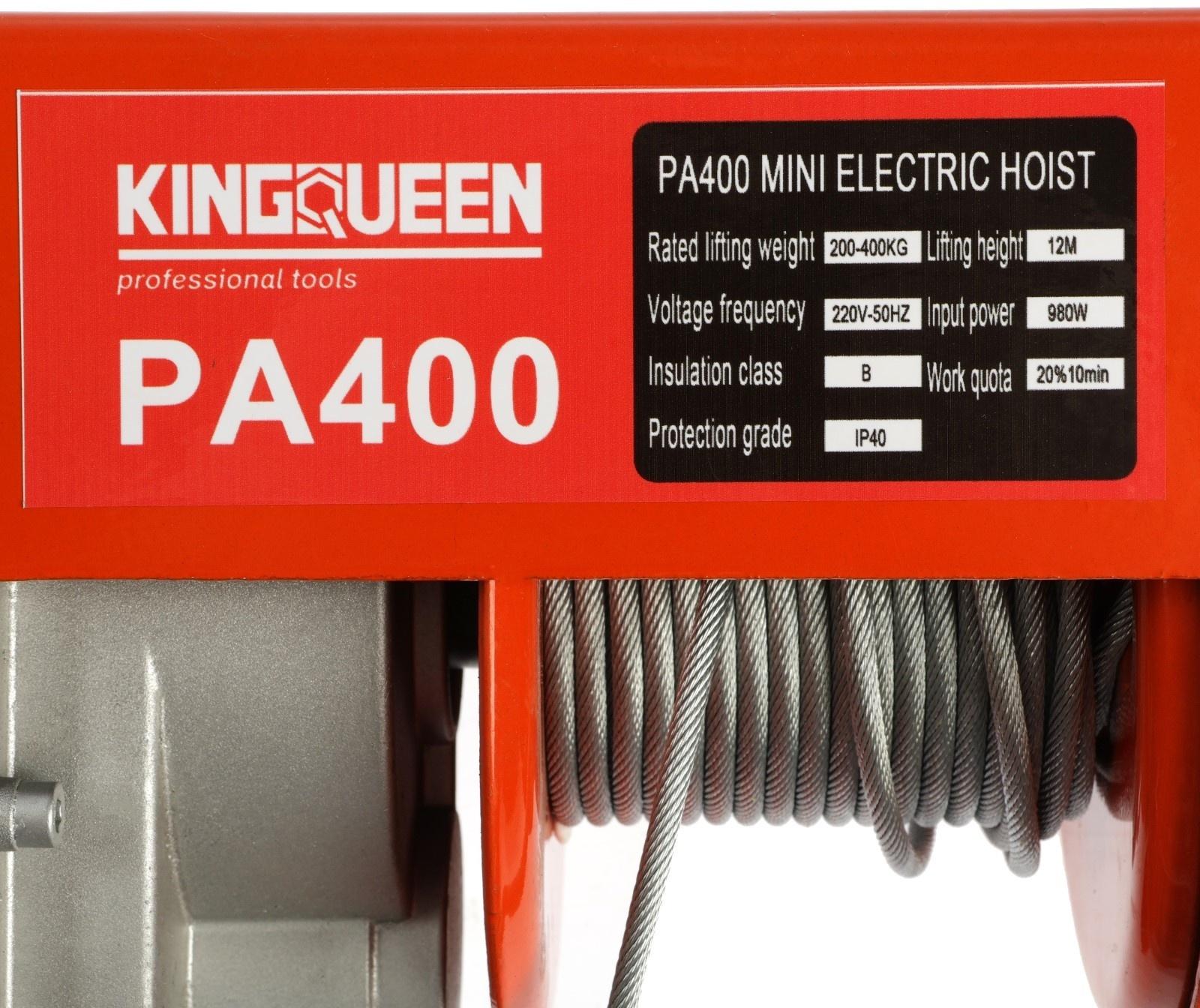 Тельфер Kingqueen PA-400, высота 12 м, 200/400 кг