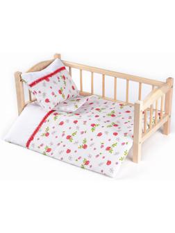 Кукольное постельное «Божьи коровки»: простынь, одеяло 46 × 36 см, подушка 23 × 17 см