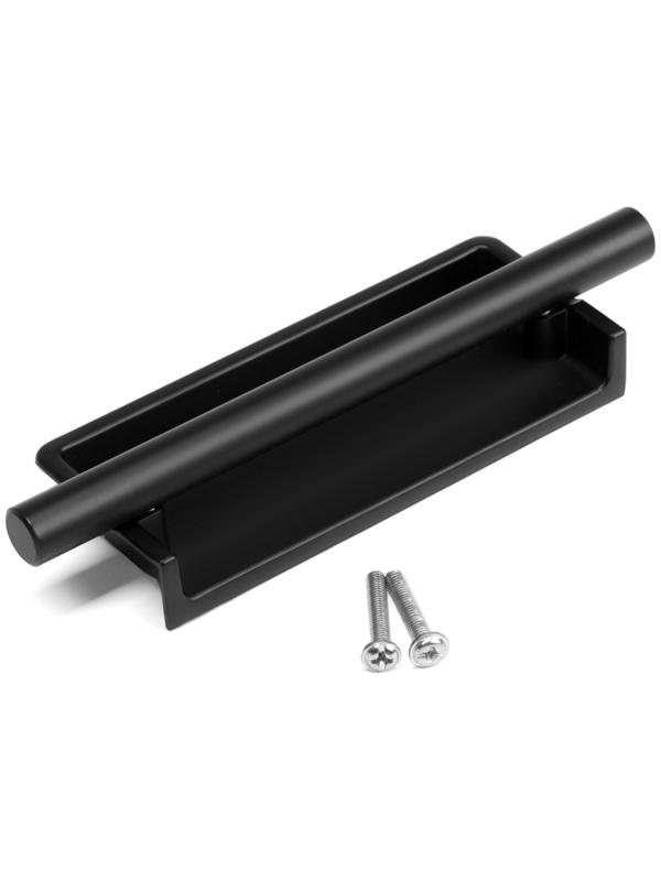 Ручка врезная, Hidden, мо 96 мм, чёрная