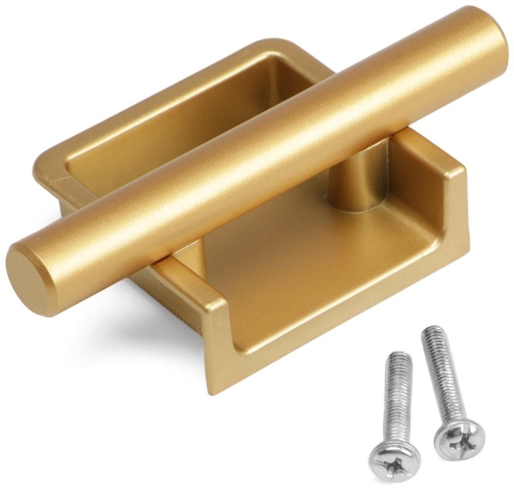 Ручка врезная, Hidden, мо 32 мм, цвет сатиновое золото