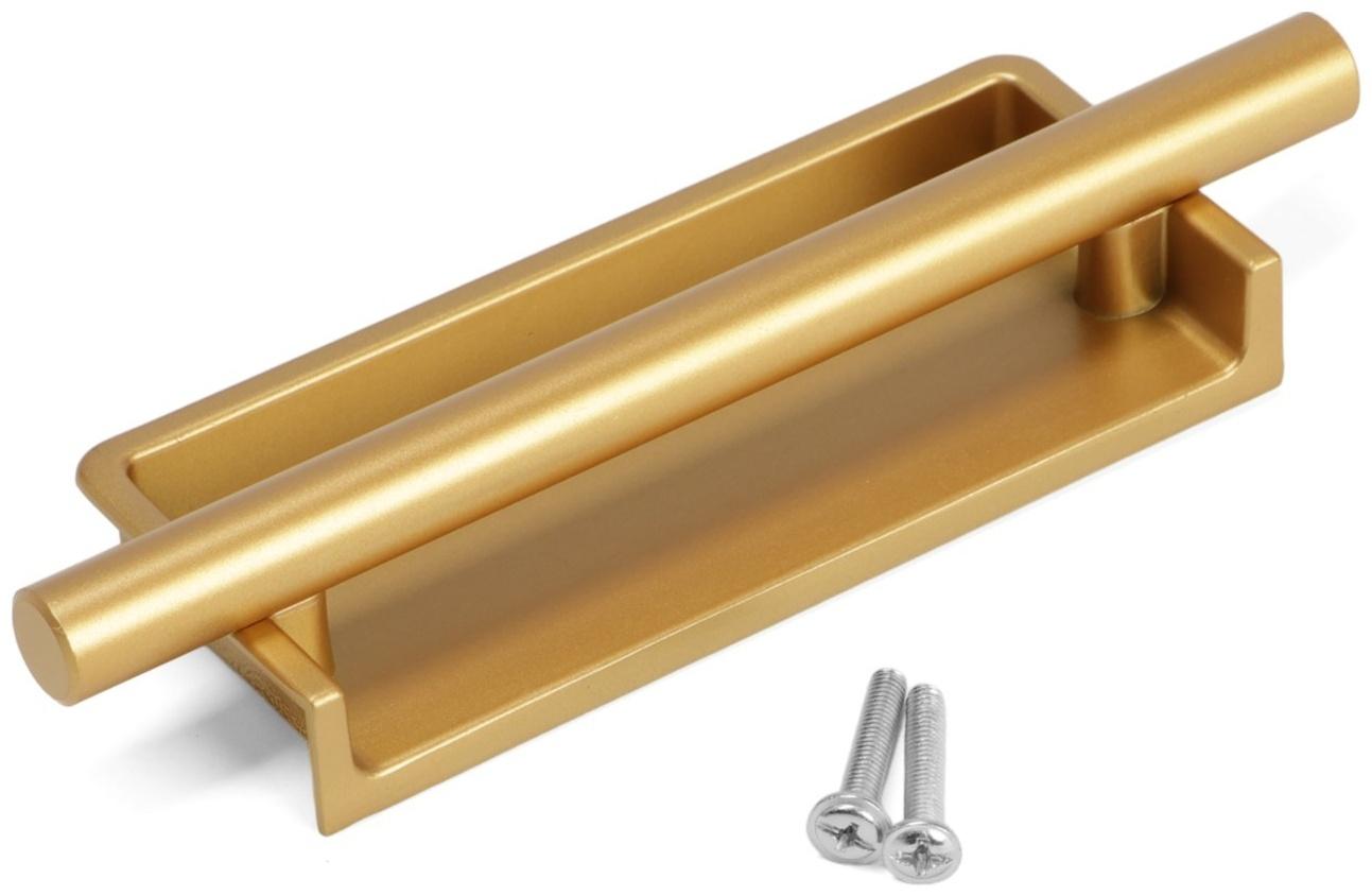 Ручка врезная, Hidden, мо 96 мм, цвет сатиновое золото