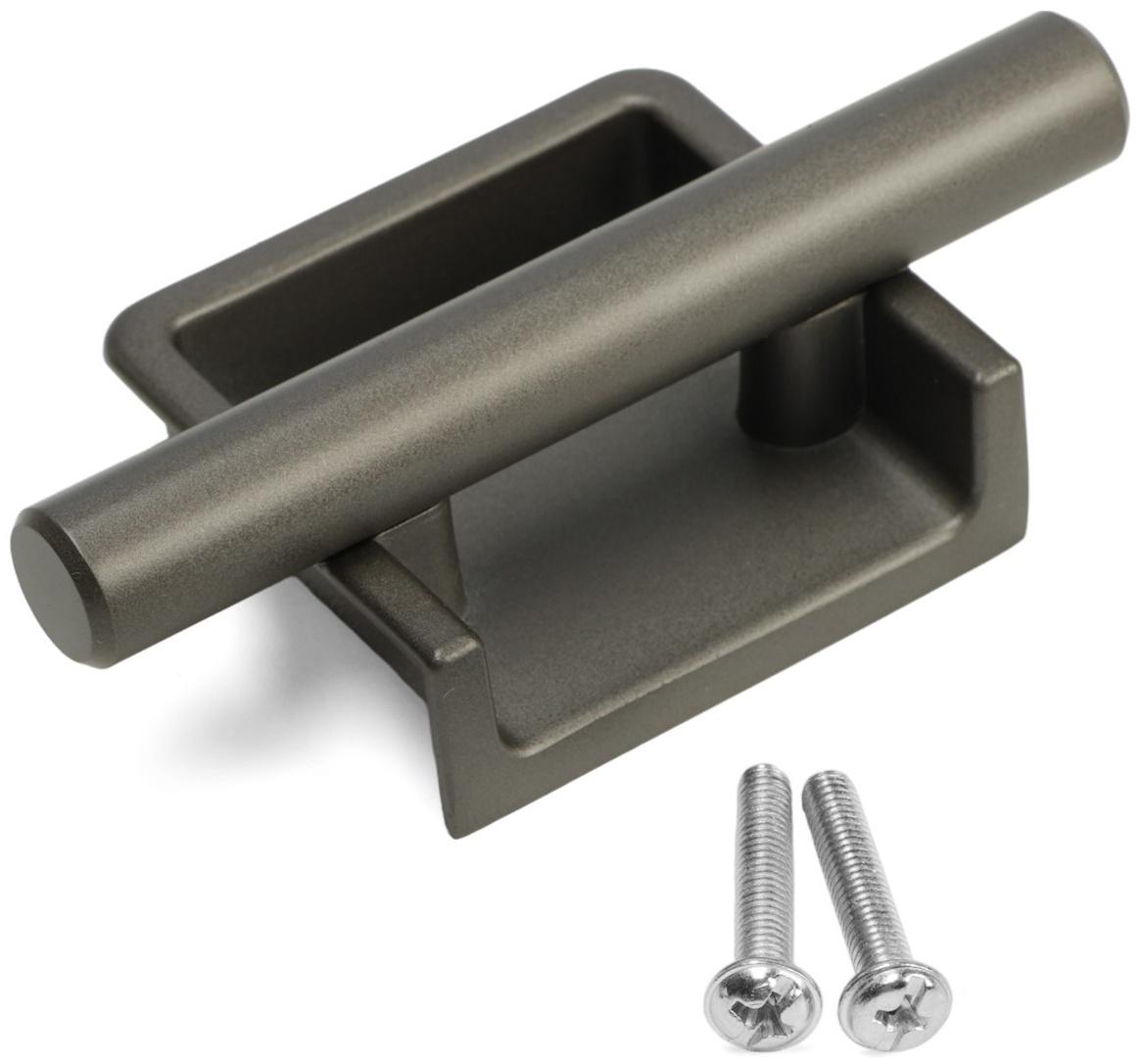 Ручка врезная, Hidden, мо 32 мм, тёмная, железо