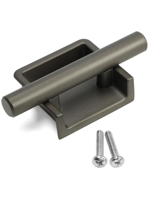 Ручка врезная, Hidden, мо 32 мм, тёмная, железо