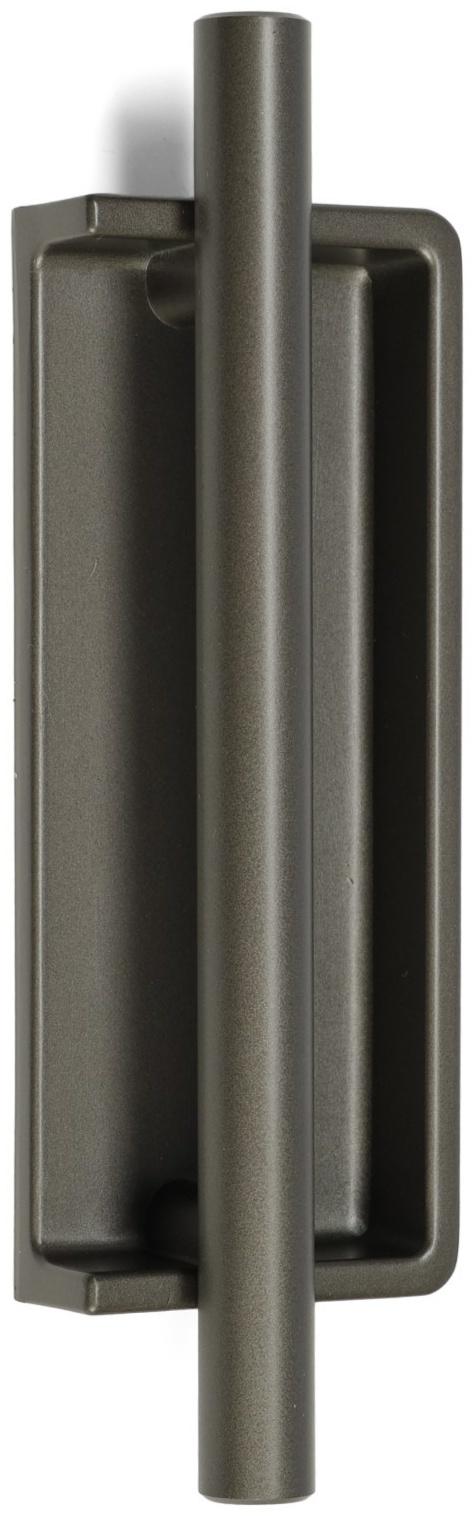 Ручка врезная, Hidden, мо 96 мм, тёмная, железо