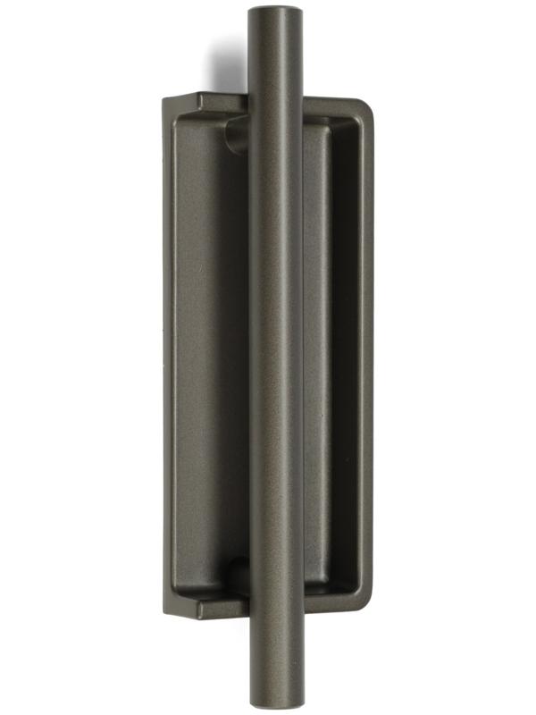 Ручка врезная, Hidden, мо 96 мм, тёмная, железо