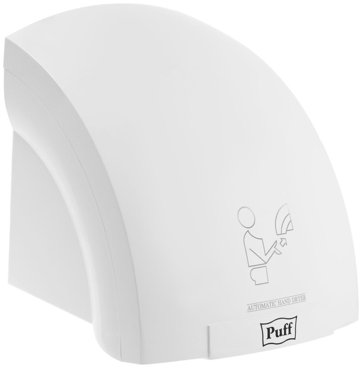 Сушилка для рук Puff-8975, 1.2 кВт, 220×190×225 мм, высокоскоростной, белый
