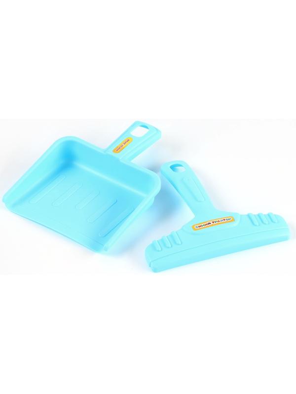 Игровой набор «Весёлая уборка», Синий трактор