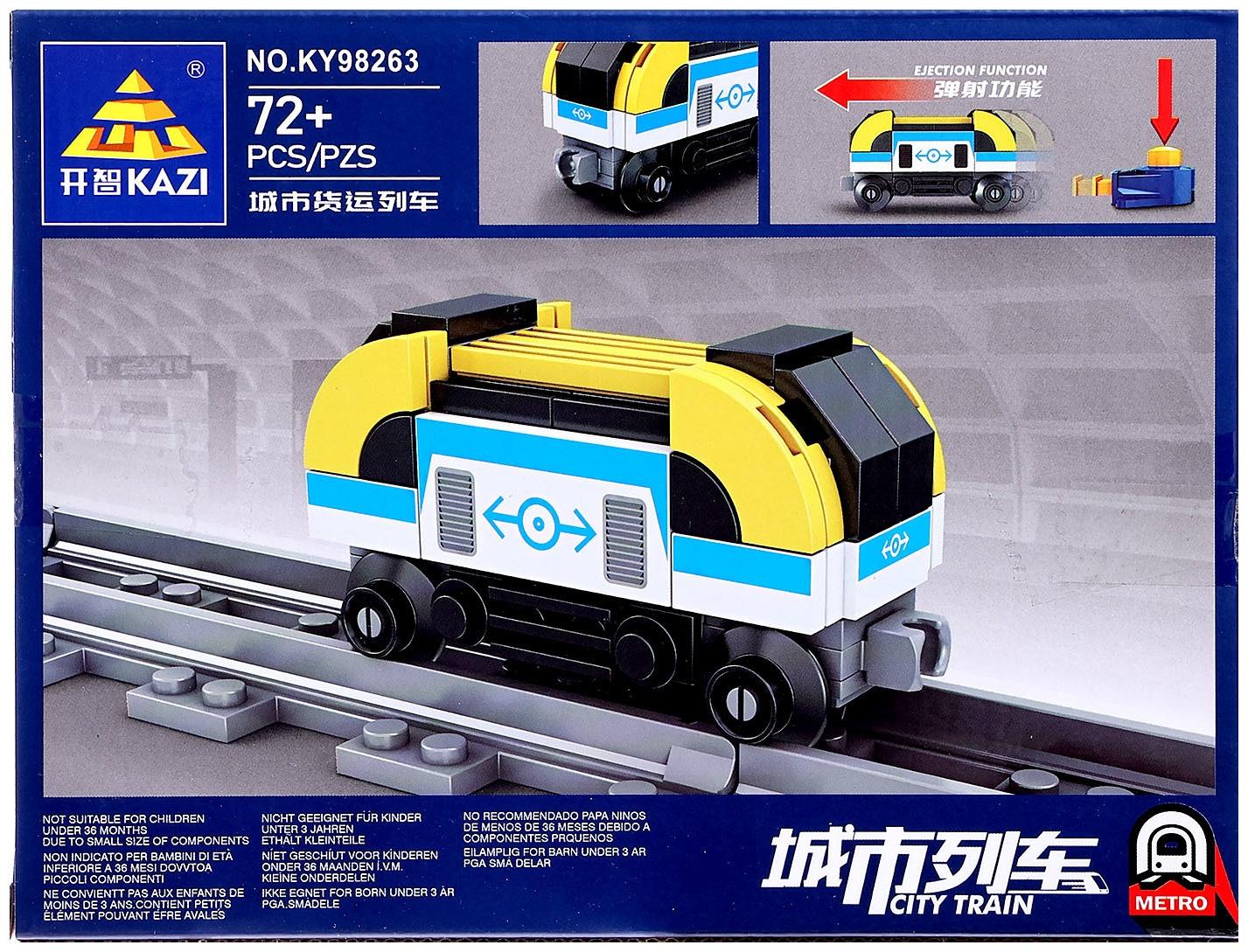 Конструктор «ЖД. Электровоз», с запуском, 72 детали