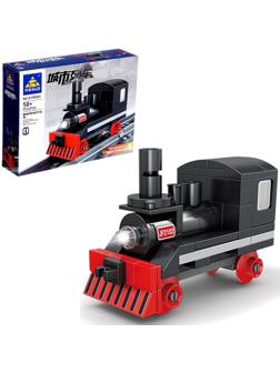 Конструктор «ЖД. Паровоз», с запуском, 58 деталей