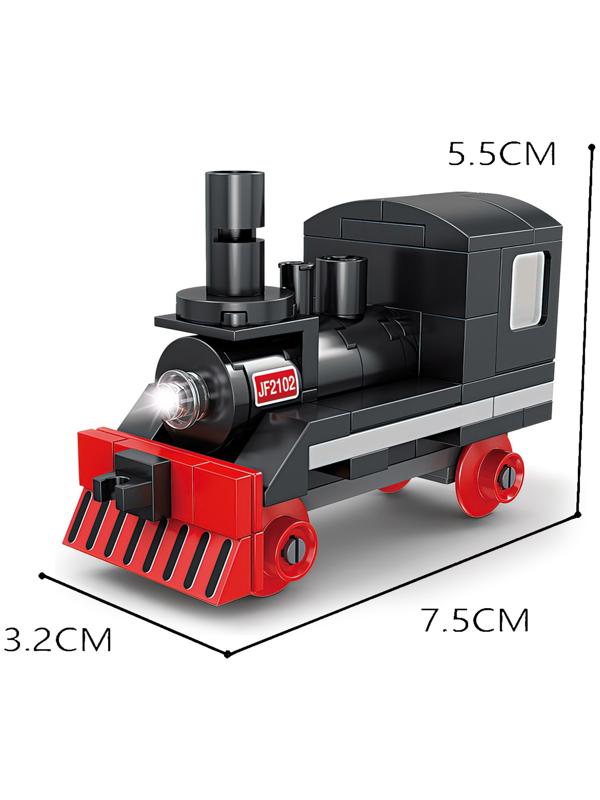 Конструктор «ЖД. Паровоз», с запуском, 58 деталей