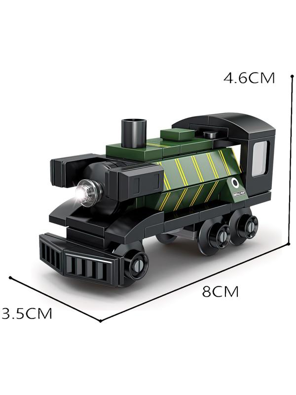Конструктор «ЖД. Паровоз», с запуском, 68 деталей