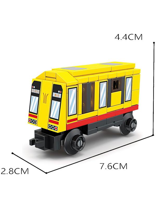 Конструктор «ЖД. Поезд метро», с запуском, 88 деталей