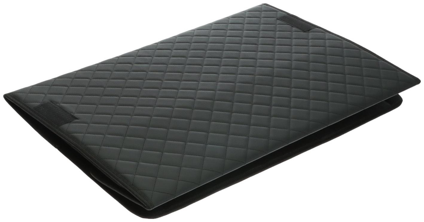 Органайзер кофр в багажник автомобиля Cartage саквояж, экокожа стеганая, 70х30х30 см, черный