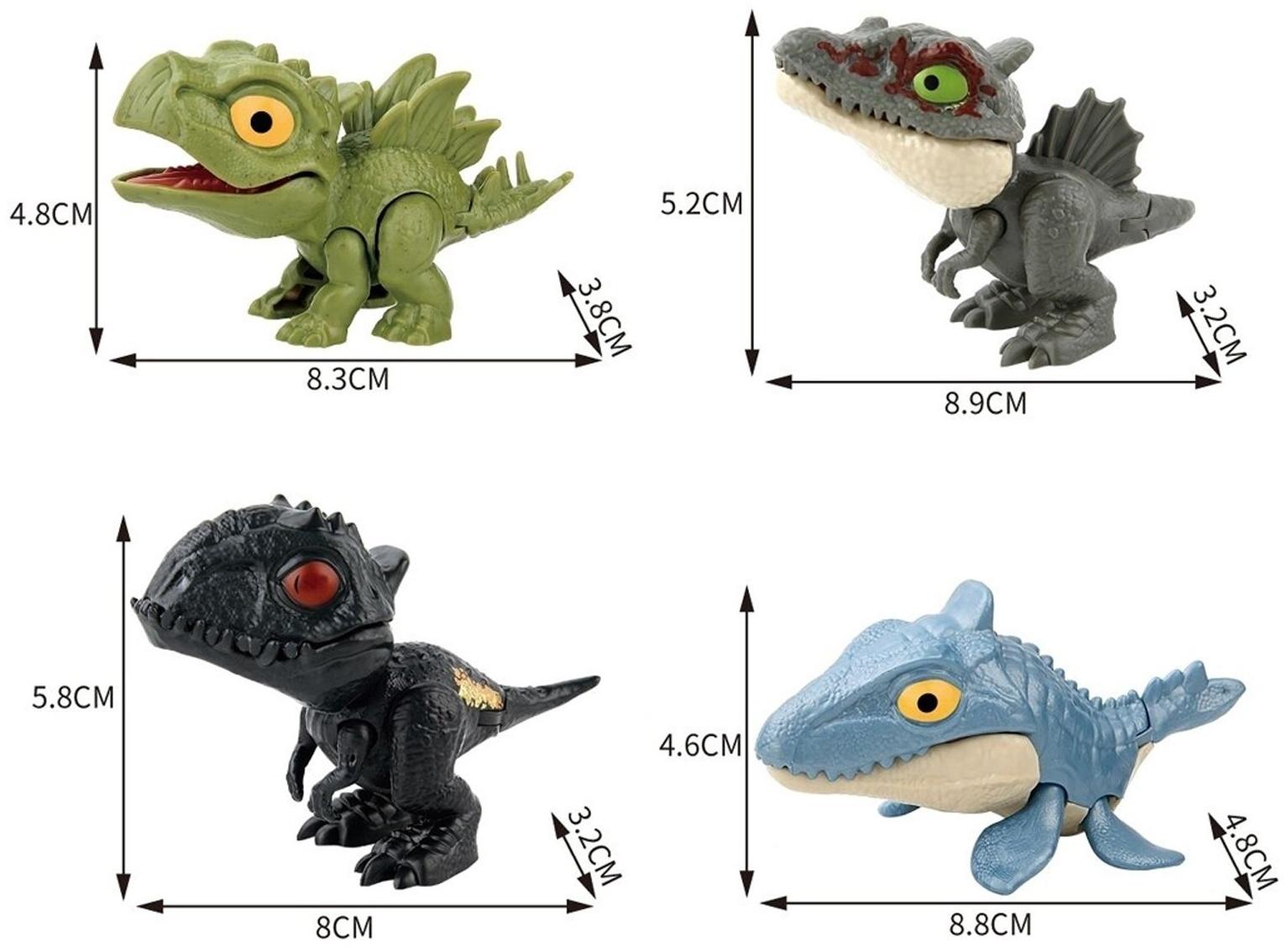 Игровой набор «Dino. Зубастики», подвижные детали, 4 фигурки динозавров, МИКС