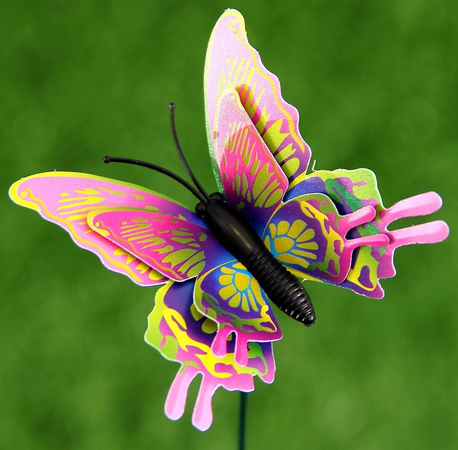 Штекер «Бабочка Дельфиус», 25 см, набор 15 шт., МИКС