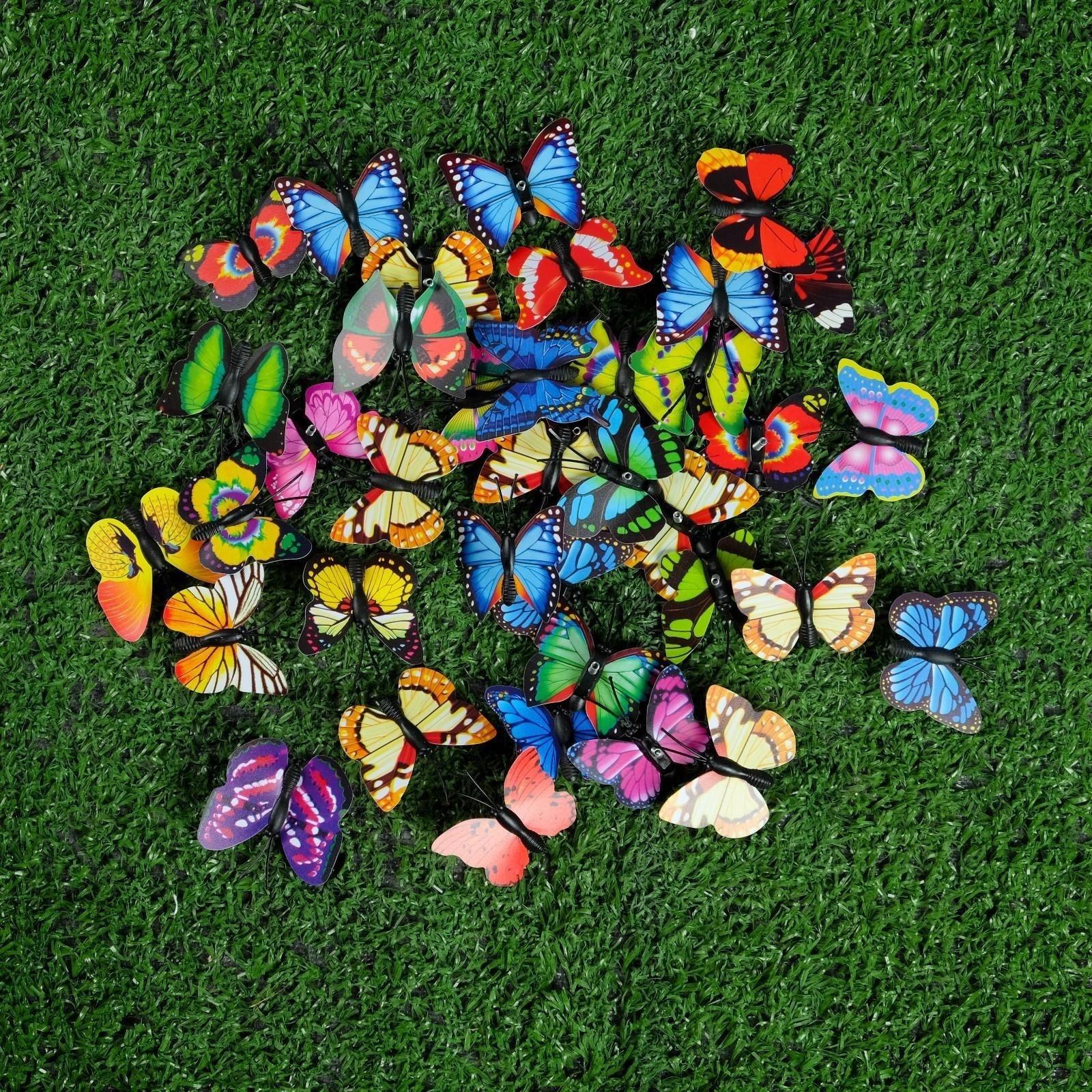 Штекер «Бабочка Шарлин», 3×4 см/30 см, набор 30 шт., МИКС