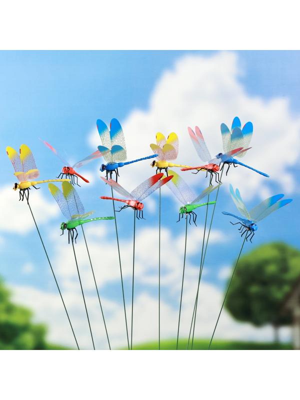 Штекер «Стрекоза Сенди», 14×9 см/45 см, набор 10 шт., МИКС