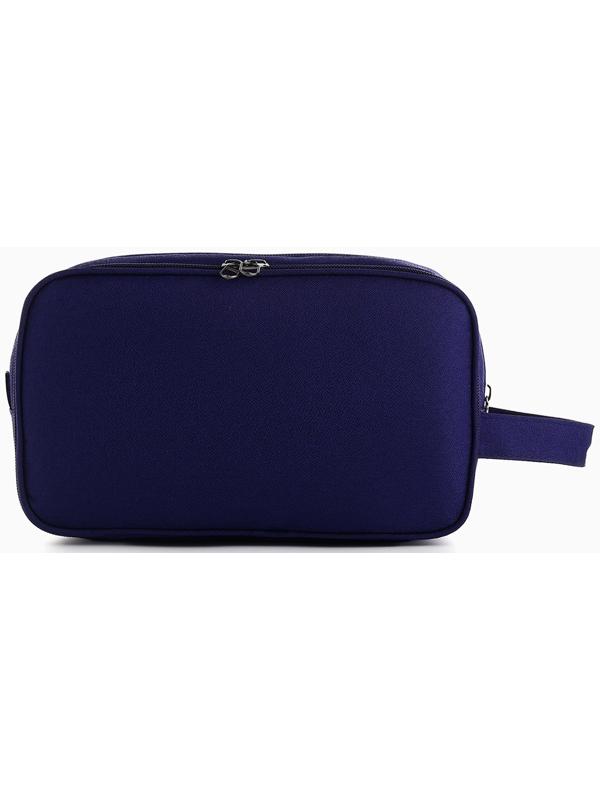 Косметичка дорожная на молнии с ручкой, с 3 отделами, Good trip, синяя