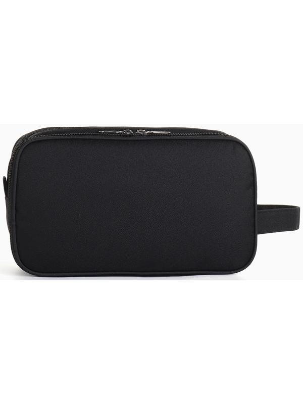Косметичка дорожная на молнии с ручкой, с 3 отделами, Good trip, чёрная