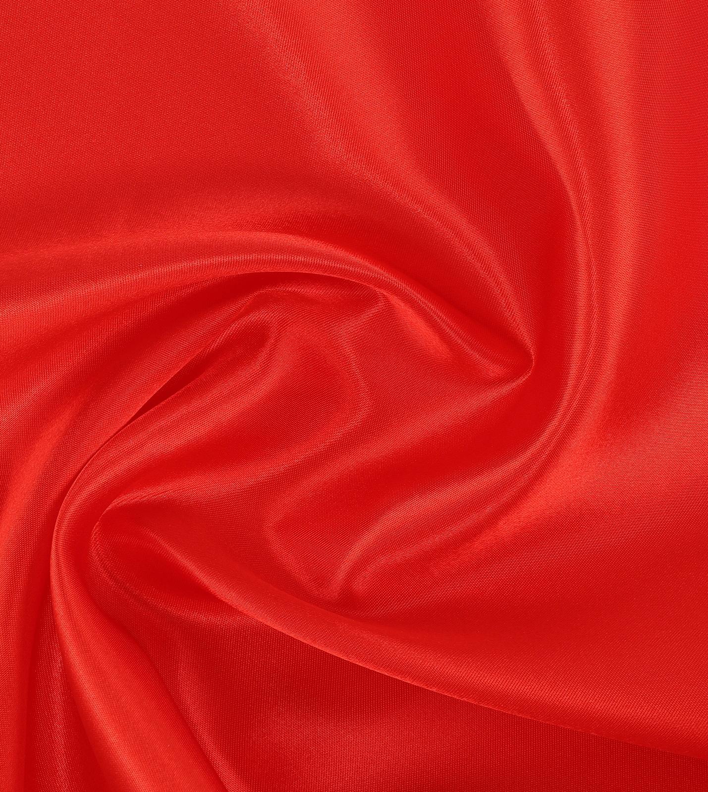 Ткань для рукоделия, атлас, однотонный красный, лоскут 50 × 50 см