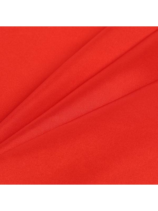 Ткань для рукоделия, атлас, однотонный красный, лоскут 50 × 50 см