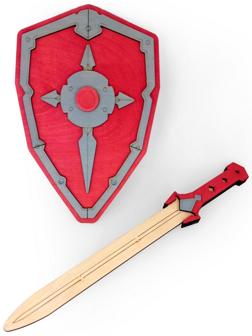 Щит 33х22х3 см и меч 48*6,3х1,4 см