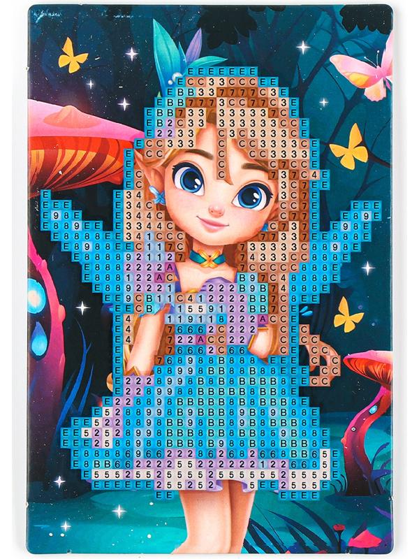 Алмазная мозаика для детей со светящимися стразами «Фея», 10 х 15 см, набор для творчества