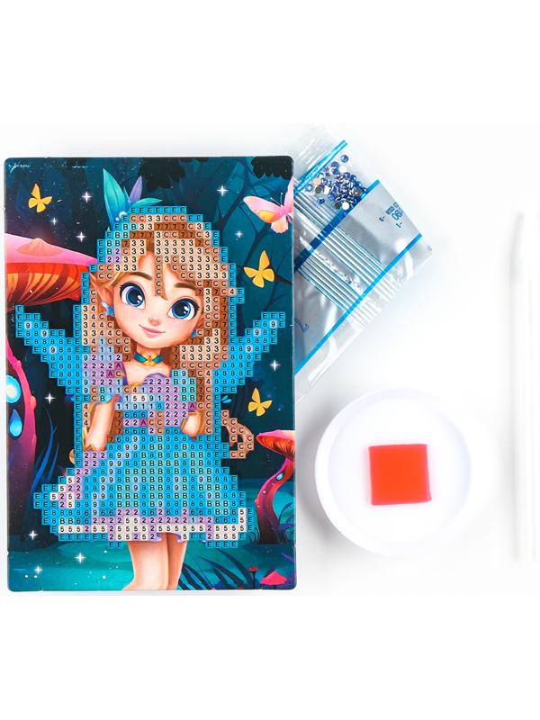Алмазная мозаика для детей со светящимися стразами «Фея», 10 х 15 см, набор для творчества
