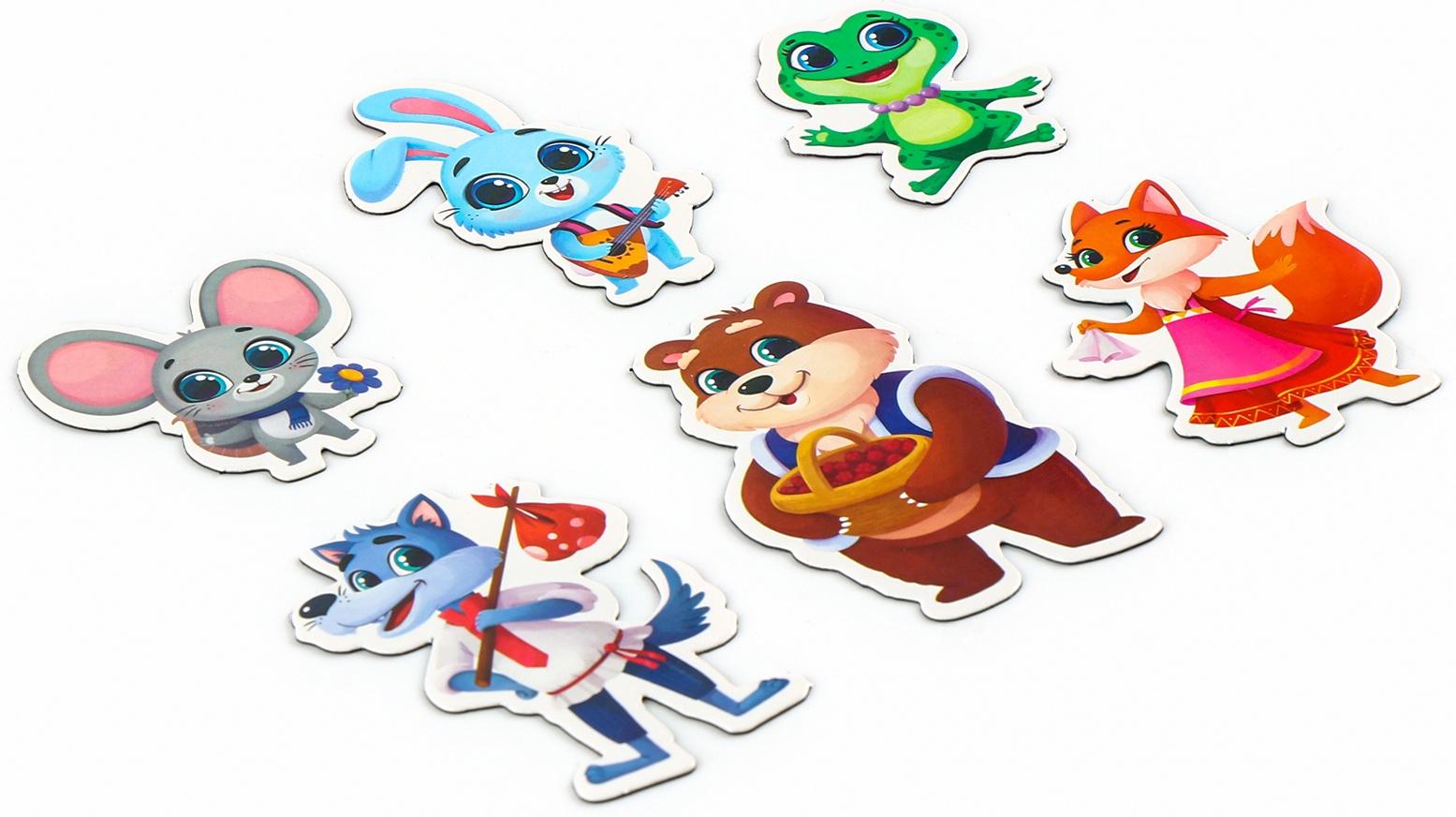 Набор развивающих магнитов. Театр по мотивам русской народной сказки «Теремок»