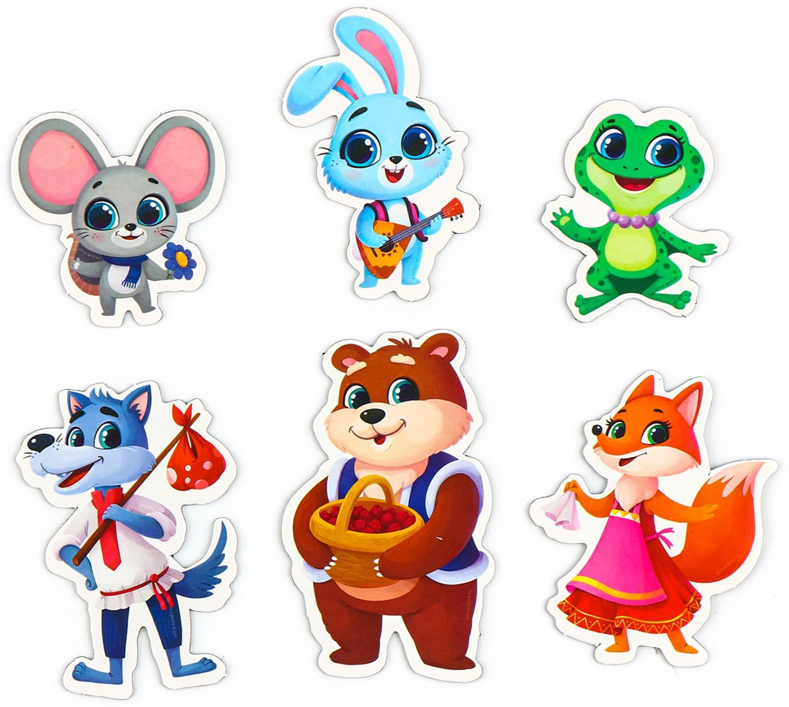 Набор развивающих магнитов. Театр по мотивам русской народной сказки «Теремок»