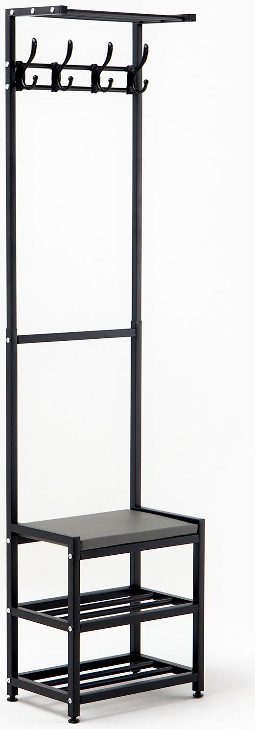 Прихожая Базовая, 400 x 255 x 1600, металл, чёрная