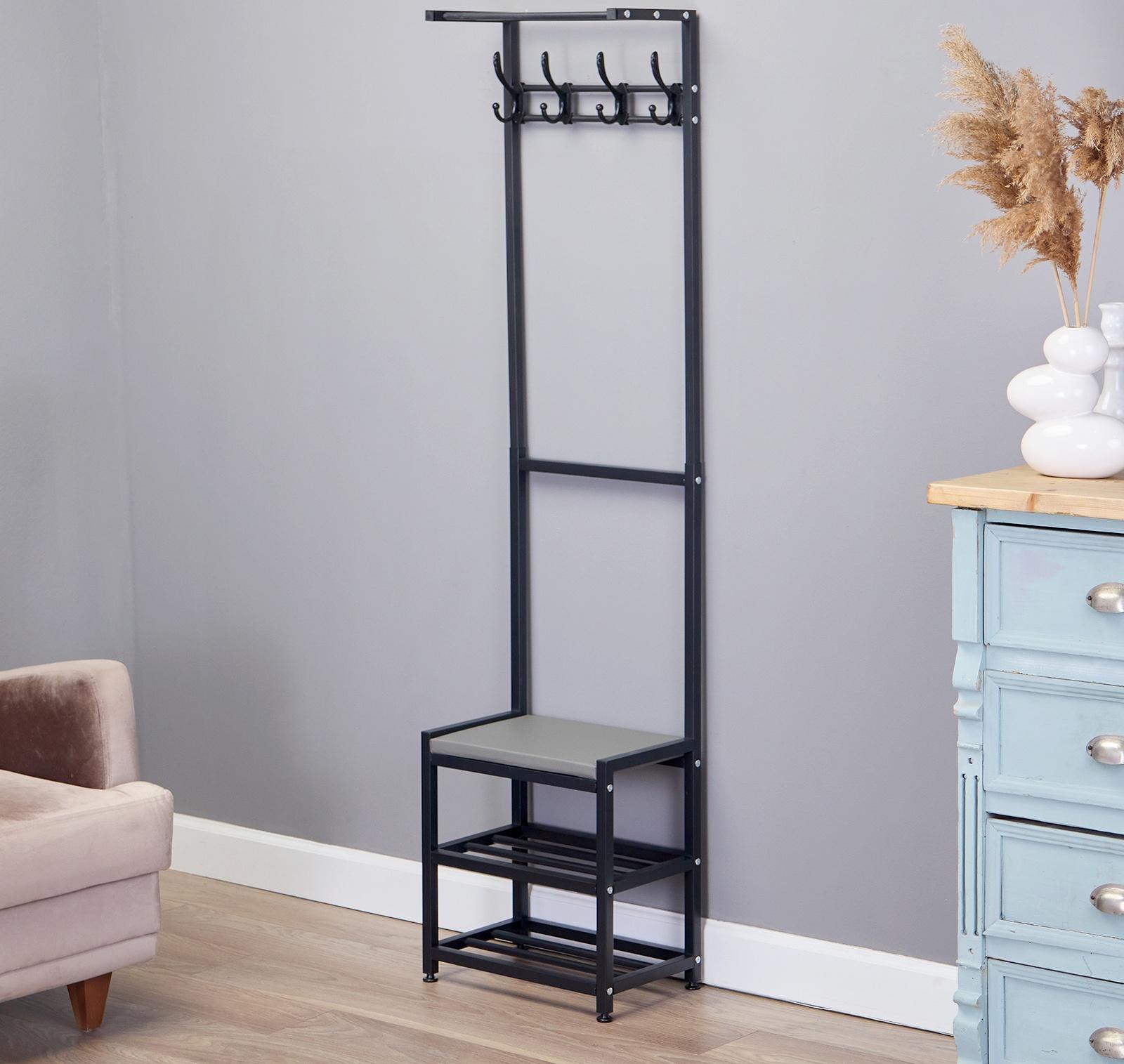 Прихожая Базовая, 400 x 255 x 1600, металл, чёрная