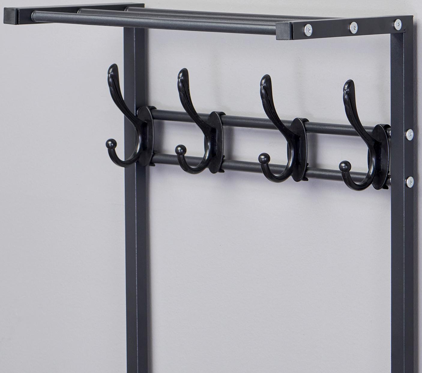 Прихожая Базовая, 400 x 255 x 1600, металл, чёрная