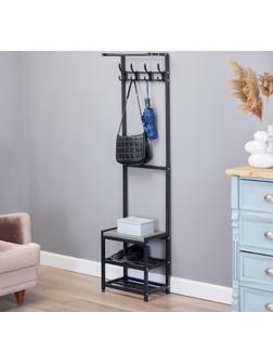 Прихожая Базовая, 400 x 255 x 1600, металл, чёрная