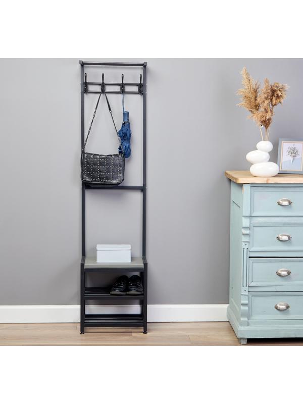 Прихожая Базовая, 400 x 255 x 1600, металл, чёрная