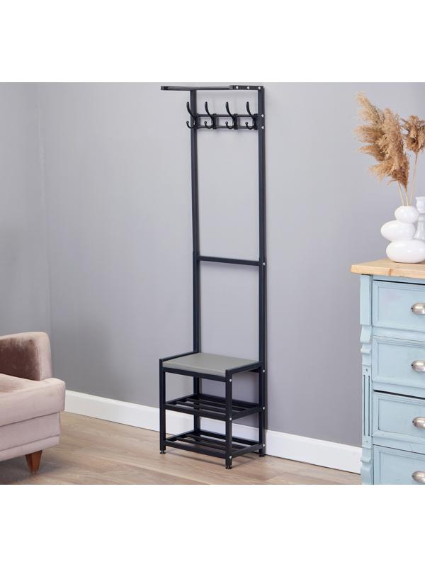 Прихожая Базовая, 400 x 255 x 1600, металл, чёрная