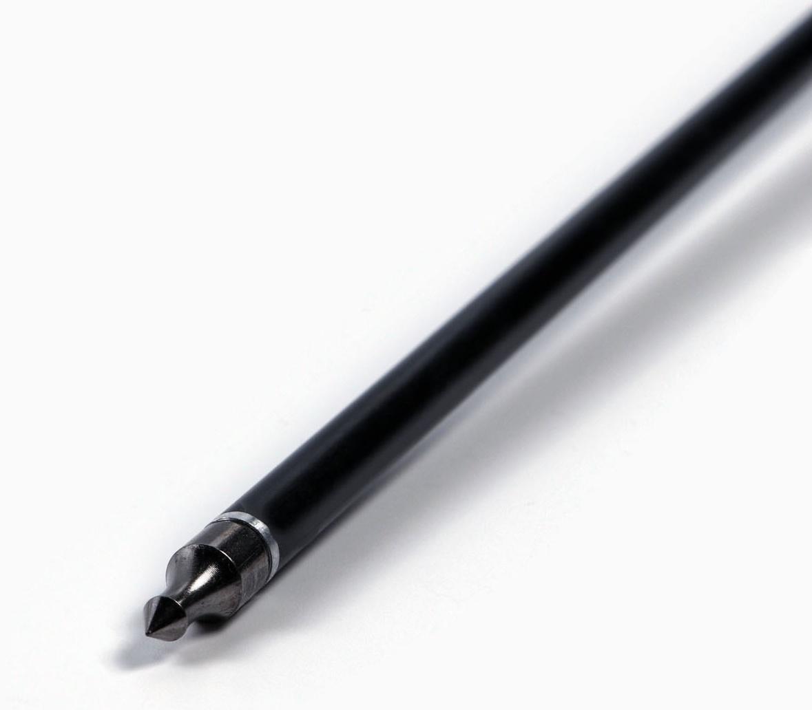 Стрела для лука, стекловолокно, черная, оперение - черное, 80 см