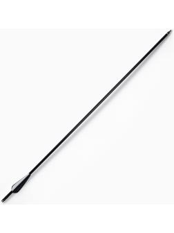 Стрела для лука, стекловолокно, черная, оперение - черное, 80 см