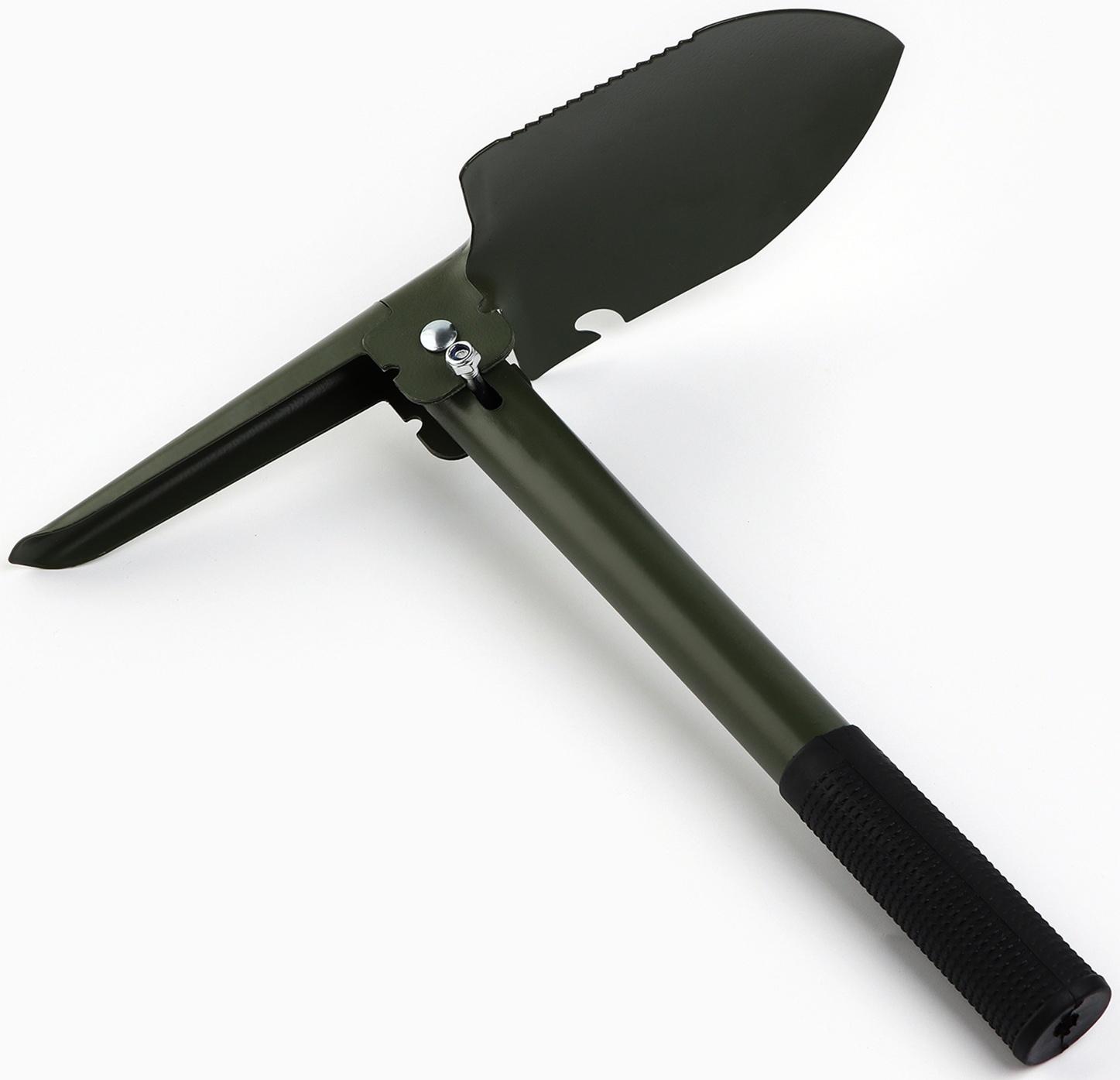 Лопата туристическая, складная «Крутому мужику», 36 х 10 см., металлический черенок с ручкой, в чехле