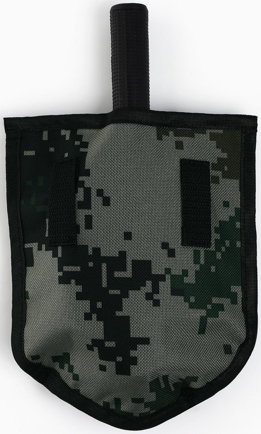 Лопата туристическая, складная «Крутому мужику», 36 х 10 см., металлический черенок с ручкой, в чехле