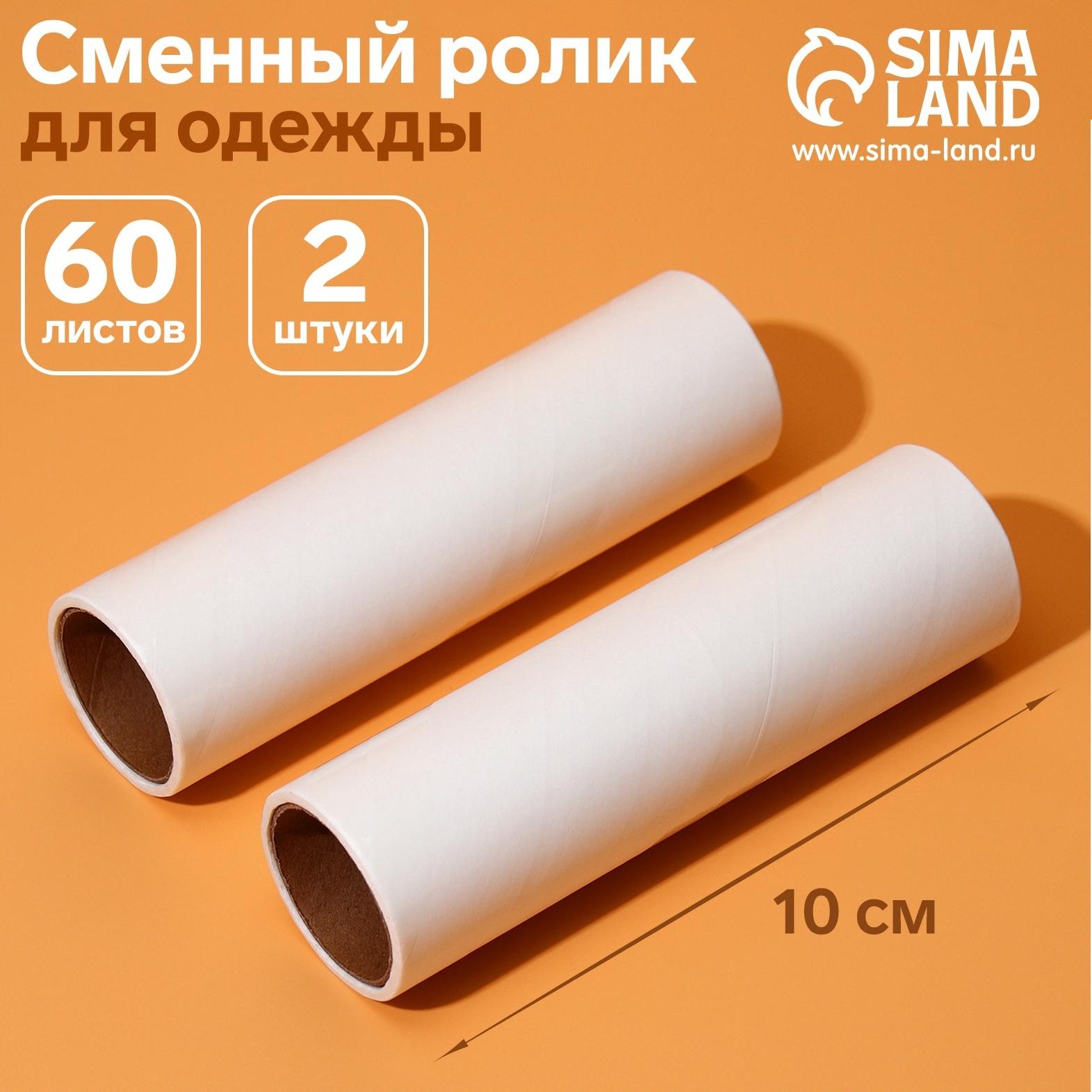 Сменный ролик для одежды Анти-шерсть, 10 см, 60 листов, 2 шт