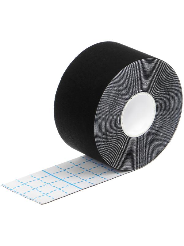Кинезиотейп ONLYTOP, 3,8 см х 5 м, цвет чёрный