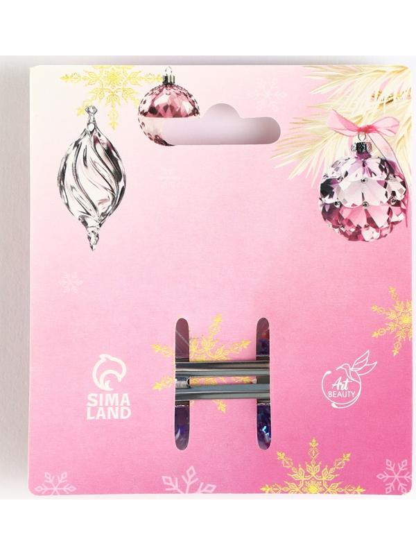 Заколка для волос новогодняя «Единорожек», на Новый год, 6 х 4,5 см