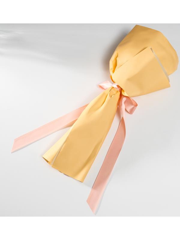 Букет из мыльных лепестков для ванны «Роза в шарике», подарочный, жёлтый, 8.5×8.5×36 см