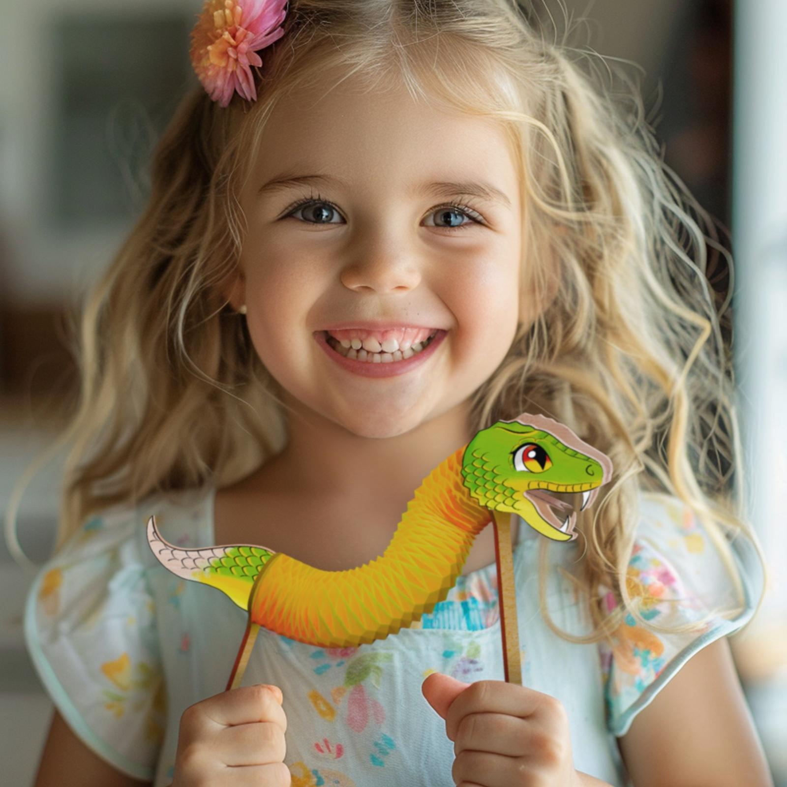 Деревянный конструктор «Змейка с гармошкой», 12 деталей, роспись