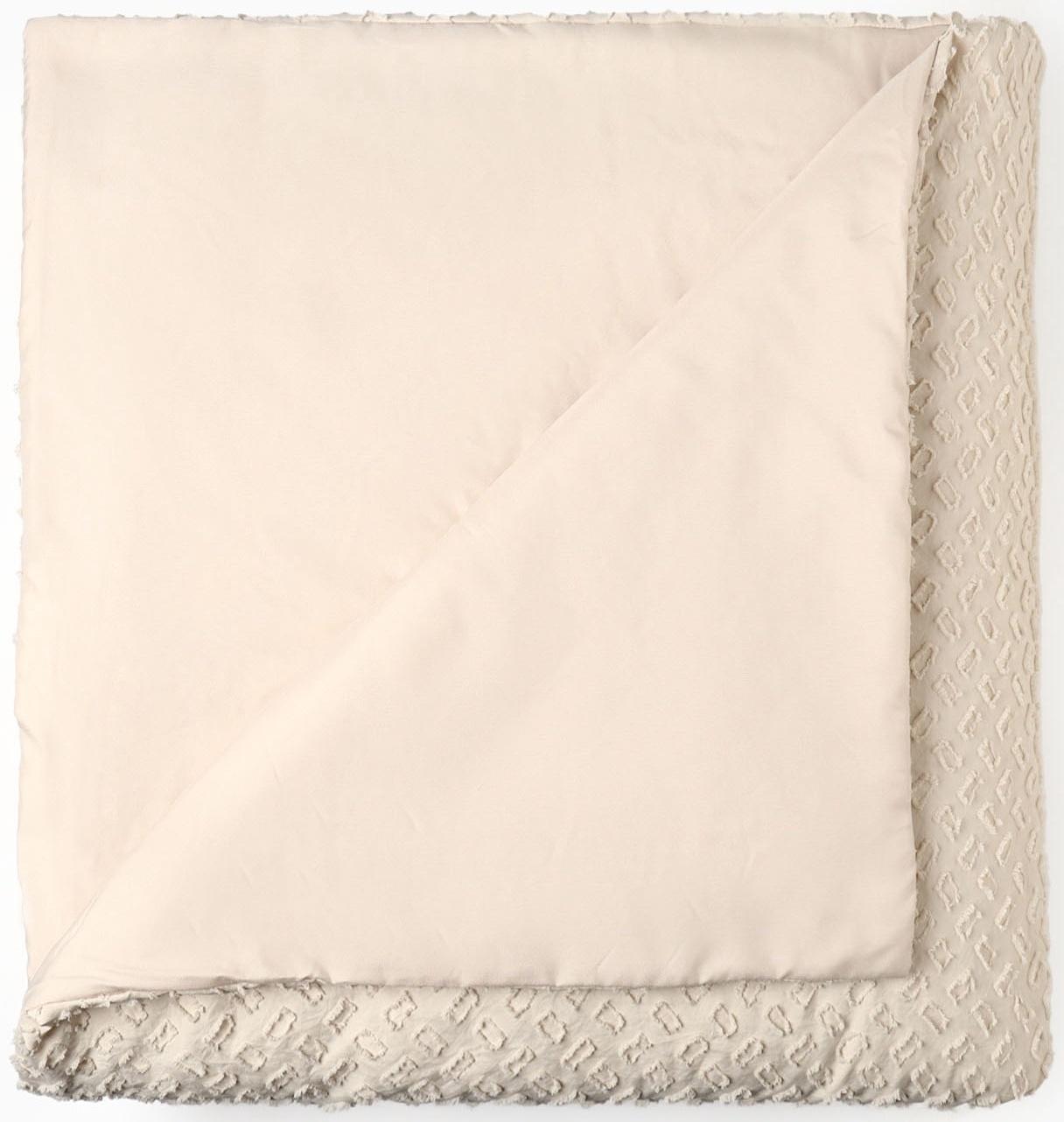 Покрывало LoveLife Tufting: Квадрат цв.бежевый, 150*220±5см, микрофайбер, 100% п/э