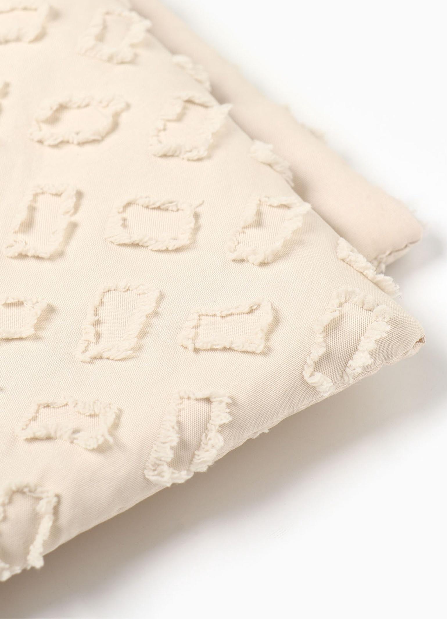 Покрывало LoveLife Tufting: Квадрат цв.бежевый, 150*220±5см, микрофайбер, 100% п/э