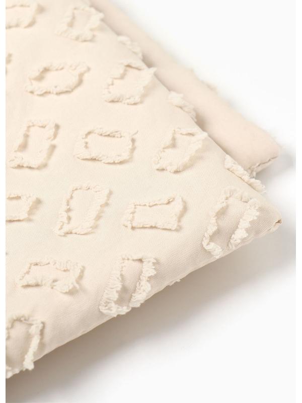 Покрывало LoveLife Tufting: Квадрат цв.бежевый, 150*220±5см, микрофайбер, 100% п/э