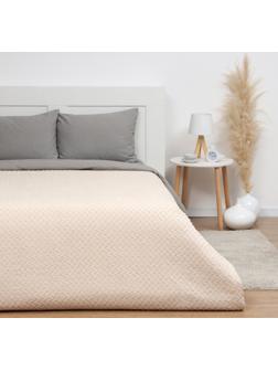 Покрывало LoveLife Tufting: Квадрат цв.бежевый,  240*230±5см, микрофайбер, 100% п/э